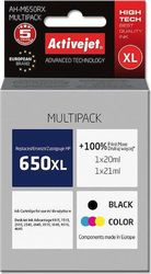 ACTIVEJET AH-M650RX ΜΕΛΑΝΙ ΣΥΜΒΑΤΟ ΜΕ HP 650 CZ101AE/CZ102AE PREMIUM 1 X 20 ML 1 X 21 ML BLACK COLOR