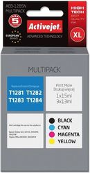 ACTIVEJET AEB-1285N ΜΕΛΑΝΙ ΣΥΜΒΑΤΟ ΜΕ EPSON T1281 T1282 T1283 T1284 1 X 15 ML 3 X 13 ML