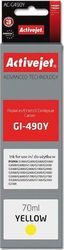 ACTIVEJET AC-G490Y ΜΕΛΑΝΙ ΣΥΜΒΑΤΟ ΜΕ CANON GI-490Y 70 ML 7000 PAGES YELLOW