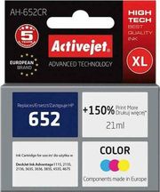 ACTIVEJET AH-652CR ΜΕΛΑΝΙ ΣΥΜΒΑΤΟ ΜΕ HP 652 F6V24AE PREMIUM 21 ML COLOR