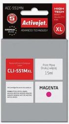 ACTIVEJET ACC-551MN ΜΕΛΑΝΙ ΣΥΜΒΑΤΟ ΜΕ CANON CLI-551M 15 ML MAGENTA