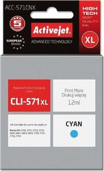 ACTIVEJET ACC-571CNX ΜΕΛΑΝΙ ΣΥΜΒΑΤΟ ΜΕ CANON CLI-571XLC 12 ML CYAN