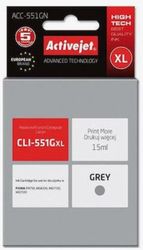 ACTIVEJET ACC-551GN ΜΕΛΑΝΙ ΣΥΜΒΑΤΟ ΜΕ CANON CLI-551G 15 ML GRAY