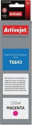 ACTIVEJET AE-664M ΜΕΛΑΝΙ ΣΥΜΒΑΤΟ ΜΕ EPSON T6643 100 ML MAGENTA