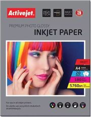 ACTIVEJET AP4-180G20 PHOTO PAPER A4 20 PCS