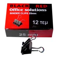 ΚΛΙΠ ΝΟ 25 ΜΕΤΑΛΛΙΚΑ ΜΑΥΡΑ 12 ΤΕΜ.