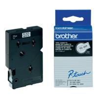 BROTHER ΓΝΗΣΙΟ BROTHER P-TOUCH TC 201 BLACK/WHITE (12 MM) OEM: TC201