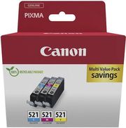CANON ΜΕΛΑΝΙ INKJET CLI-521 CMY MULTIPACK ΜΕ OEM:2934B015