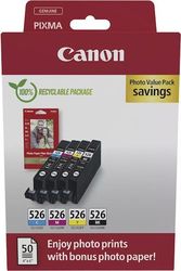 CANON ΜΕΛΑΝΙ INKJET CLI-526 CMYK VALUE PACK ΜΕ OEM:4540B019