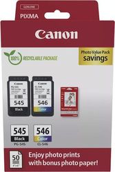 CANON ΜΕΛΑΝΙ INKJET PG-545/CL-546 MULTIPACK + PHOTO PAPER 50SH ΜΕ OEM:8287B008