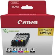 CANON CANON ΜΕΛΑΝΙ INKJET PGI-570/CLI-571 INK 5 COLOURS ΜΕ OEM:0372C006