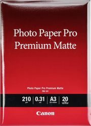 CANON ΦΩΤΟΓΡΑΦΙΚΟ ΧΑΡΤΙ PREMIUM MATTE A3 210G/M² 20 ΦΥΛΛΑ ΜΕ OEM:8657B006