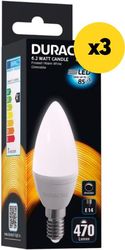 DURACELL ΛΑΜΠΤΗΡΑΣ DURACELL CANDLE LED E14 6W 2700K DIMMABLE 3ΤΜΧ