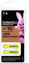 DURACELL ZINC BATTERY ZA10 BUTTON CELL FOR HEARING AID 6PCS