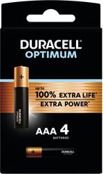 DURACELL ALKALINE BATTERY OPTIMUM LR03 1.5V AAA 4PCS