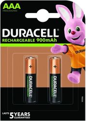 DURACELL RECHARGEABLE BATTERY R03 AAA 900MAH NIMH 2PCS