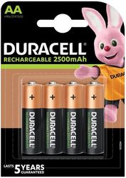 DURACELL RECHARGEABLE BATTERY R6 AA 2500MAH NIMH 4PCS