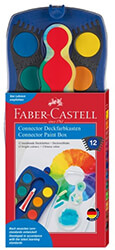 FABER - CASTELL FABER-CASTELL WATERCOLOUR PAINTS 12 ΧΡΩΜΑΤΑ BLUE PALETTE