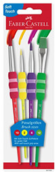 FABER - CASTELL FABER-CASTELL BRUSH WITH SOFT TOUCH GRIP AREA 4 SIZES