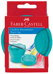 FABER - CASTELL FABER-CASTELL DRAWING CUP, FOLDING, TURQUOISE