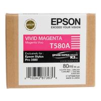 ΓΝΗΣΙΟ ΜΕΛΑΝΙ EPSON T580Α VIVID MAGENTA ΜΕ OEM: C13T580A00