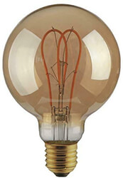 EUROLAMP ΛΑΜΠΑ LED G125 FILAMENT DECOR 5W E27 2000K 220-240V DIMMABLE GOLD