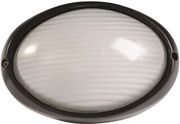 EUROLAMP ΑΠΛΙΚΑ ΤΟΙΧΟΥ OBAΛ ΑΛΟΥΜΙΝΙΟΥ ΜΑΥΡH 147-55061
