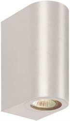 EUROLAMP ΑΠΛΙΚΑ ΤΟΙΧΟΥ UP-DOWN ΟΒΑΛ GU10 IP54 ΛΕΥΚΗ 145-82064