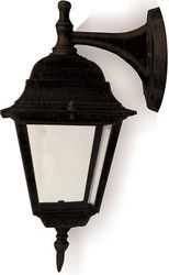 EUROLAMP ΑΠΛΙΚΑ ΤΟΙΧΟΥ ΑΛΟΥΜΙΝΙΟΥ ΤΕΤΡΑΓΩΝΗ ΜΑΥΡΗ ΠΡΟΣ ΤΑ ΚΑΤΩ E27 154-55105