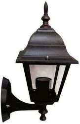 EUROLAMP ΑΠΛΙΚΑ ΤΟΙΧΟΥ ΑΛΟΥΜΙΝΙΟΥ ΤΕΤΡΑΓΩΝΗ ΜΠΡΟΝΖΕ E27 154-55103