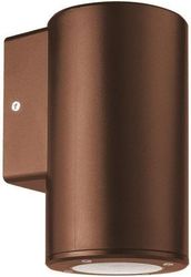 EUROLAMP ΑΠΛΙΚΑ ΤΟΙΧΟΥ ΜΟΝΗ ΣΤΡΟΓΓΥΛΗ DOWN ΠΛΑΣΤΙΚΗ GU10 ΑΝΤΙΚΕ ΧΑΛΚΟΥ 145-82013