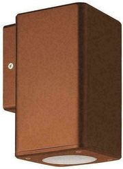 EUROLAMP ΑΠΛΙΚΑ ΤΟΙΧΟΥ ΜΟΝΗ ΤΕΤΡΑΓΩΝΗ DOWN ΠΛΑΣΤΙΚΗ GU10 ΑΝΤΙΚΕ ΧΑΛΚΟΥ 145-82004