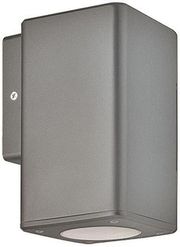 EUROLAMP ΑΠΛΙΚΑ ΤΟΙΧΟΥ ΜΟΝΗ ΤΕΤΡΑΓΩΝΗ DOWN ΠΛΑΣΤΙΚΗ GU10 ΓΚΡΙ 145-82002