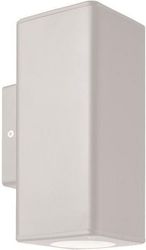 EUROLAMP ΑΠΛΙΚΑ ΤΟΙΧΟΥ ΜΟΝΗ ΤΕΤΡΑΓΩΝΗ UP-DOWN ΠΛΑΣΤΙΚΗ GU10 ΛΕΥΚΗ 145-82005
