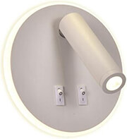 EUROLAMP EUROLAMP ΑΠΛΙΚΑ ΚΡΕΒΑΤΙΟΥ ΑΝΑΓΝΩΣΗΣ &amp;QUOTIRIS 1&amp;QUOT 9W &amp;AMP 3W LED 3000K ΛΕΥΚΟ 145-22050