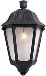 EUROLAMP EUROLAMP FUMAGALLI IESSE ΑΠΛΙΚΑ ΤΟΙΧΟΥ ΜΑΥΡΗ ΜΙΣΟ ΦΑΝΑΡΑΚΙ E27 350X220MM 145-26235