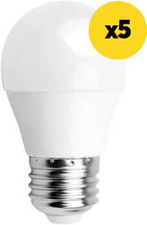 GIGAWATT ΛΑΜΠΤΗΡΑΣ LED GIGAWATT E27 7W G45 680LM 3000K 5ΤΜΧ