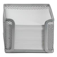 ΚΥΒΟΣ GK ΜΕΤΑΛΛΙΚΟΣ ΜΕ ΧΑΡΤΑΚΙΑ ΣΗΜΕΙΩΣΕΩΝ 10X10CM ΑΣΗΜΙ ΧΡΩΜΑ (3015)