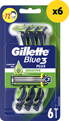 GILLETTE GILL BLUE 3 PLUS SENS ΜΙΑΣ ΧΡΗΣΗΣ 6Χ6