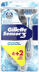 GILLETTE ΞΥΡΑΦΑΚΙΑ GILLETTE 80718325 BLUE 3 PLUS COOL ΜΙΑΣ ΧΡΗΣΗΣ 6TMX