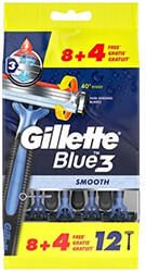 GILLETTE ΞΥΡΑΦΑΚΙΑ GILLETTE 80717402 BLUE3 ΜΙΑΣ ΧΡHΣΗΣ 8+4 ΔΩΡΟ 80717402