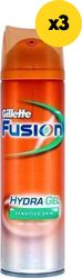GILLETTE ΑΦΡΟΣ ΞΥΡΙΣΜΑΤΟΣ GILLETTE FUSION HYDRA GEL SENS 3X200ML
