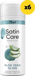 ΑΦΡΟΣ ΞΥΡΙΣΜΑΤΟΣ GILLETTE SATIN GEL ΓΥΝ. SENS. SKIN 450ML (6Χ75ML)