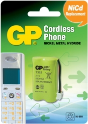 GP BATTERY FOR CORDLESS PHONE GP 2*AAA 2.4V NIMH 550 MAH GPT382