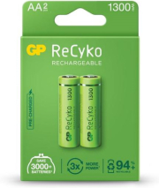 GP RECHARGEABLE BATTERY GP R6 AA 130AAHC-EB2 1300MAH NIMH 2PC IN BLISTER GP