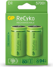 GP RECHARGEABLE BATTERY GP R20 5700MAH NIMH RECYKO 2PC IN BLISTER GP