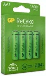 GP RECHARGEABLE BATTERY GP R6 AA 130AAHC-EB4 1300MAH NIMH 4ΤΜΧ