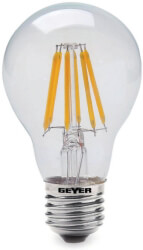 GEYER ΛΑΜΠΤΗΡΑΣ GEYER LED FILAMENT E27 6W 800LM ΔΙΑΦΑΝΗ 2700K