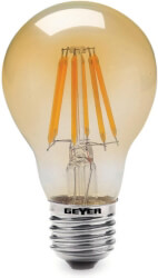 GEYER ΛΑΜΠΤΗΡΑΣ GEYER LED FILAMENT VINTAGE E27 6W D 500LM 2000K