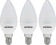 GEYER ΛΑΜΠΤΗΡΑΣ GEYER LED E14 ΚΕΡΙ 5W 470LM 6500K 3ΤΜΧ